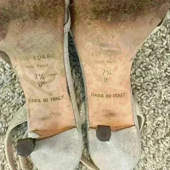 Kate Spade glittery bow heels size 7.5 women’s - Picture 4 of 5